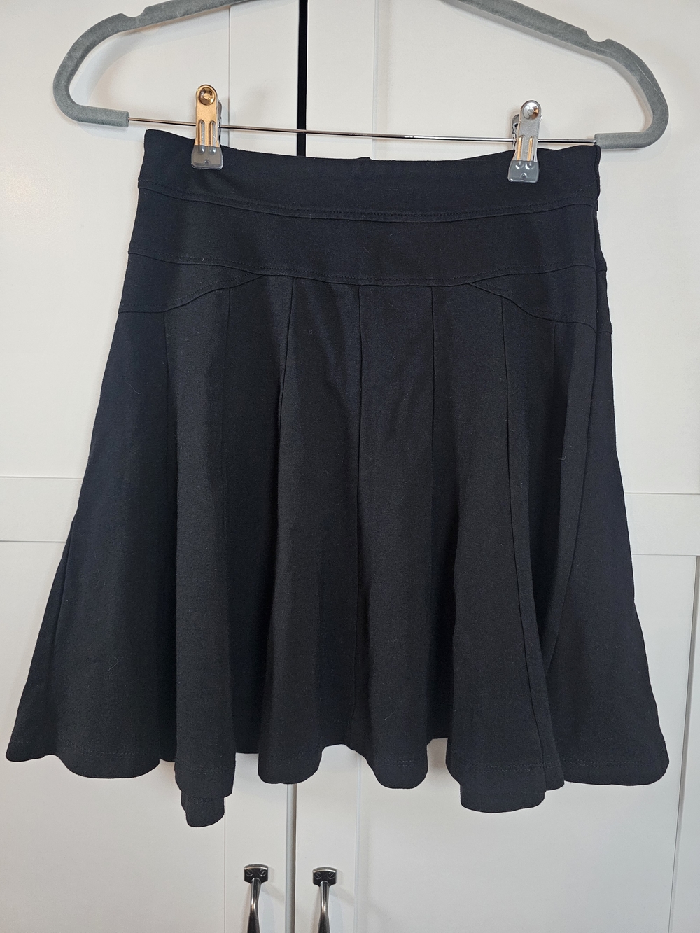 Philosophy Republic Clothing Black Paneled Skater Mini Skirt Size 2
